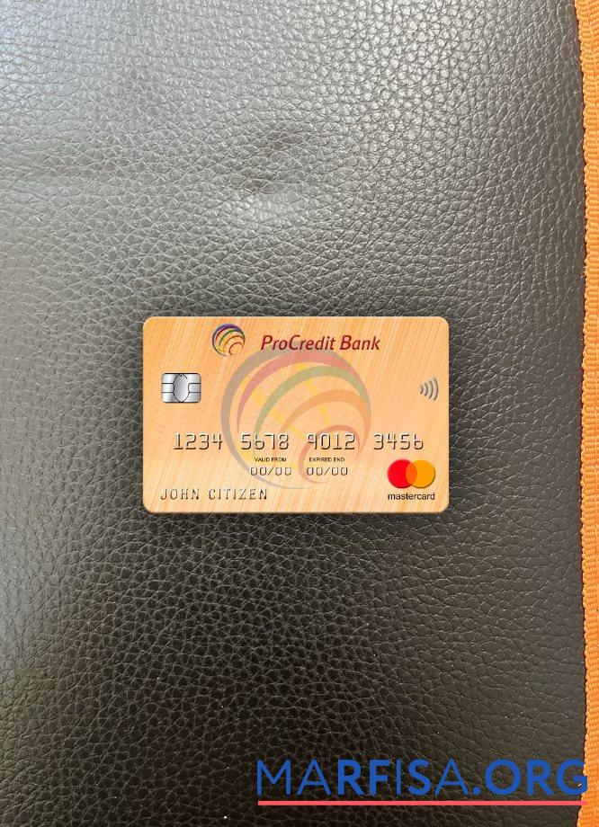 Realistic Moldova ProCredit Bank mastercard 2 photolook front example